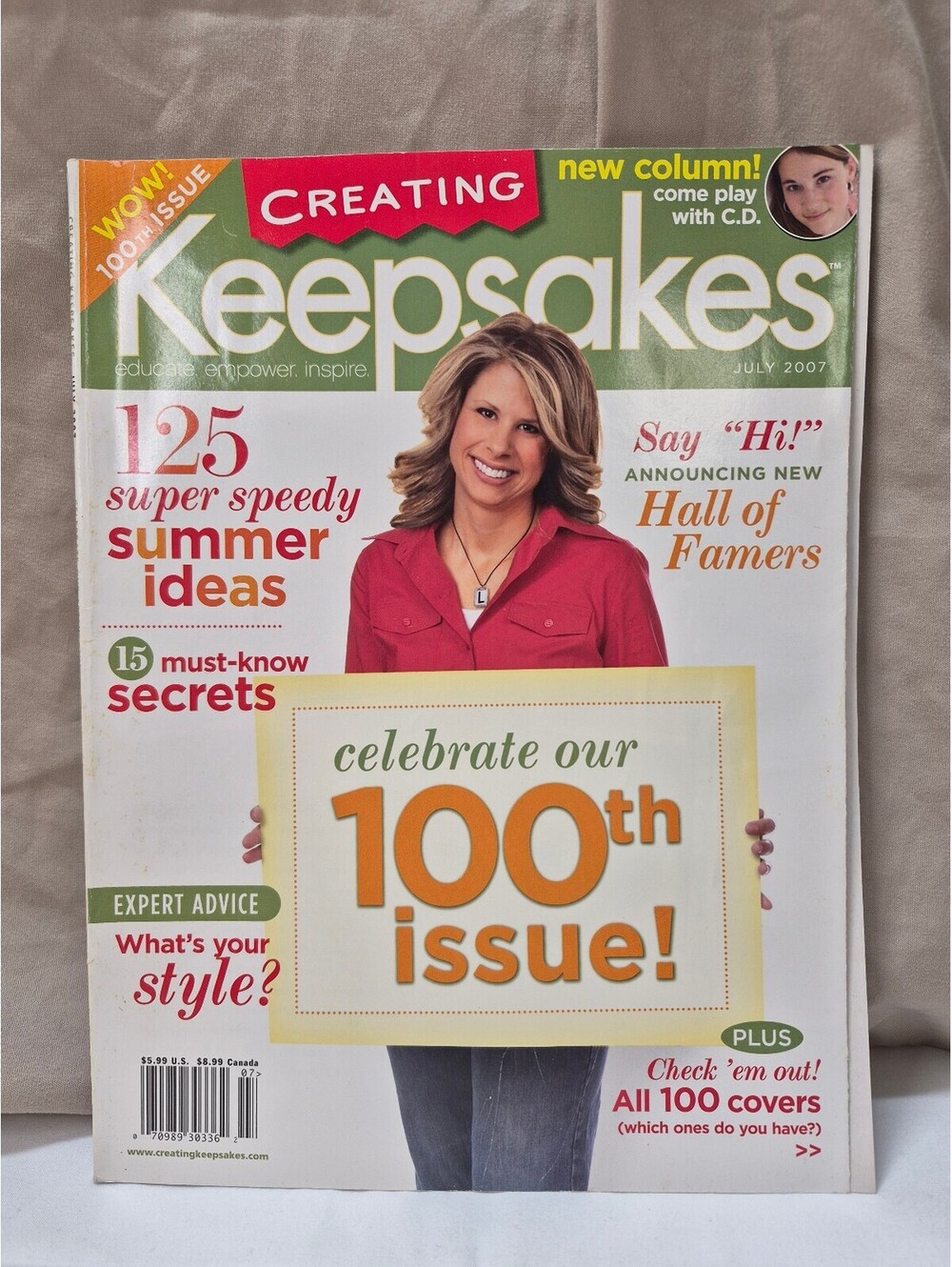 Creating Keepsakes Magazine July 2007 Issue 100 Scrapbooking n Craft Ideas J162